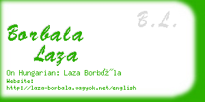 borbala laza business card